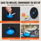 VEVOR Half Exercise Ball Trainer, 23 ιντσών Balance Ball Trainer, 660 lbs Capacity Stability Ball, Yoga Ball with Resistance Bands and Pump, Strength Fitness Ball for Home Gym, Full Body Workouts, Blue