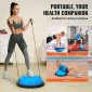 VEVOR Half Exercise Ball Trainer, 23 ιντσών Balance Ball Trainer, 660 lbs Capacity Stability Ball, Yoga Ball with Resistance Bands and Pump, Strength Fitness Ball for Home Gym, Full Body Workouts, Blue