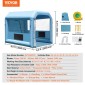 Φουσκωτός θάλαμος βαφής VEVOR, 9,8 x 8,2 x 8,2 ft/3 x 2,5 x 2,5 m Φουσκωτός θάλαμος ψεκασμού, με ισχυρό ανεμιστήρα και σύστημα φίλτρου αέρα 550 W, φορητός θάλαμος βαφής αυτοκινήτου για βαφή μοτοσυκλετών, ποδηλάτων, μικρών επίπλων