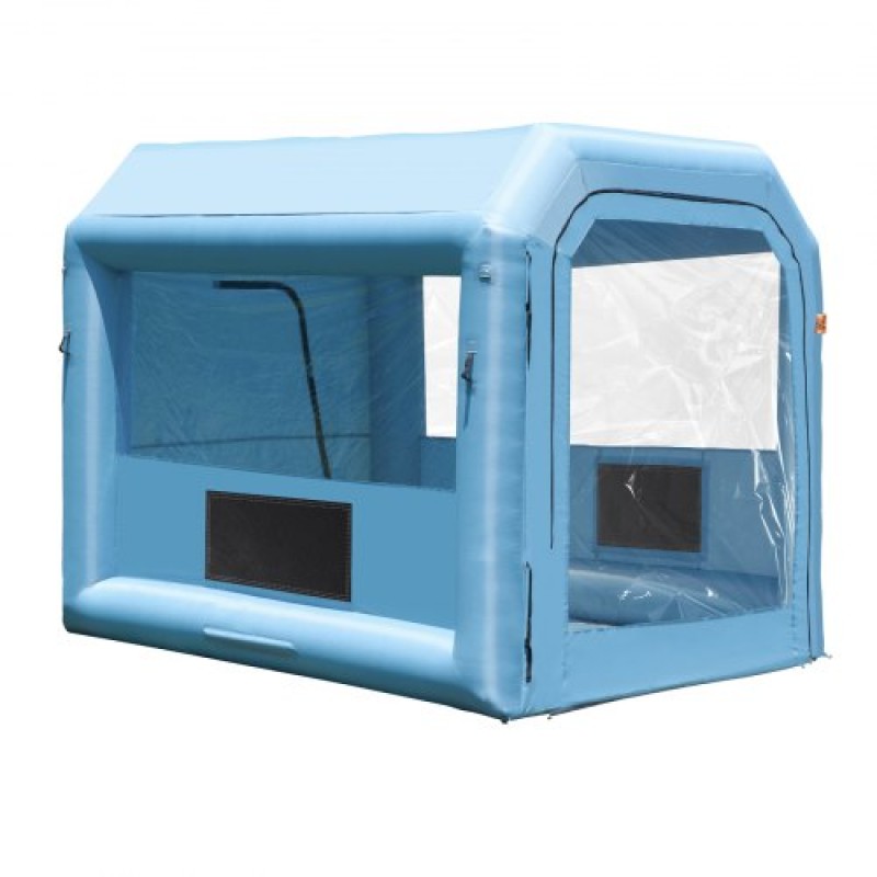 Φουσκωτός θάλαμος βαφής VEVOR, 9,8 x 8,2 x 8,2 ft/3 x 2,5 x 2,5 m Φουσκωτός θάλαμος ψεκασμού, με ισχυρό ανεμιστήρα και σύστημα φίλτρου αέρα 550 W, φορητός θάλαμος βαφής αυτοκινήτου για βαφή μοτοσυκλετών, ποδηλάτων, μικρών επίπλων