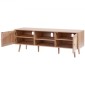Βάση τηλεόρασης VEVOR Rattan για 65" (165,1 cm) Τηλεόραση Boho Βάση τηλεόρασης με ενσωματωμένη υποδοχή Oak