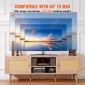 Βάση τηλεόρασης VEVOR Rattan για 65" (165,1 cm) Τηλεόραση Boho Βάση τηλεόρασης με ενσωματωμένη υποδοχή Oak