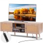 Βάση τηλεόρασης VEVOR Rattan για 65" (165,1 cm) Τηλεόραση Boho Βάση τηλεόρασης με ενσωματωμένη υποδοχή Oak