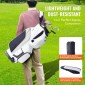 Τσάντα VEVOR Golf Cart with 14 Way Organizer Divider Top, Premium Nylon τσάντα 13 τσέπες, ανθεκτικές τσάντες γκολφ με λαβές & κάλυμμα σκόνης & αποσπώμενα λουριά για άνδρες και γυναίκες, λευκό χρώμα-μπλοκ
