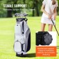 Τσάντα VEVOR Golf Cart with 14 Way Organizer Divider Top, Premium Nylon τσάντα 13 τσέπες, ανθεκτικές τσάντες γκολφ με λαβές & κάλυμμα σκόνης & αποσπώμενα λουριά για άνδρες και γυναίκες, λευκό χρώμα-μπλοκ