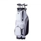 Τσάντα VEVOR Golf Cart with 14 Way Organizer Divider Top, Premium Nylon τσάντα 13 τσέπες, ανθεκτικές τσάντες γκολφ με λαβές & κάλυμμα σκόνης & αποσπώμενα λουριά για άνδρες και γυναίκες, λευκό χρώμα-μπλοκ