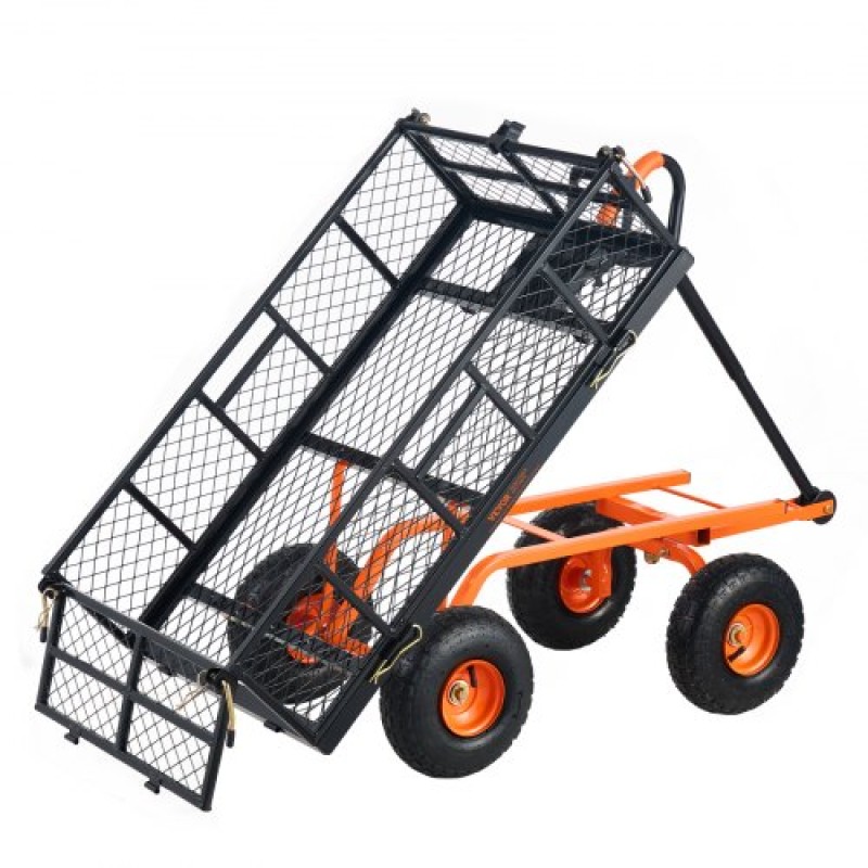 VEVOR Garden Dump Cart Βαρέως τύπου μεταλλικά καρότσια και βαγόνια 880 λίβρες/399,2 κιλά Φόρτωση