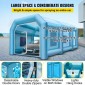 Φουσκωτή σκηνή VEVOR, 26x15x10Ft φουσκωτή σκηνή για θάλαμο ψεκασμού, φουσκωτή σκηνή για θάλαμο βαφής Θάλαμος βαφής αυτοκινήτου Giant workstation 210D Oxford Fabric with 2 Blowers