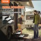 Σκαλοπάτια VEVOR RV, 2 βημάτων, Χειροκίνητα αναδιπλούμενα σκαλοπάτια RV, Αναδιπλούμενα, 440 LBS χωρητικότητα φορτίου, σκαλοπάτια από κράμα αλουμινίου, παχύρρευστη πλάκα χάλυβα, αντιολισθητικά σκαλοπάτια για ασφαλή είσοδο και έξοδο, RV, τρέιλερ, σκαλοπάτια