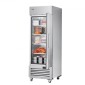 Επαγγελματικός καταψύκτης VEVOR 20,12 Cu.ft, Reach In όρθιος καταψύκτης μονή πόρτα, αυτόματη απόψυξη από ανοξείδωτο ατσάλι με 3 ρυθμιζόμενα ράφια, έλεγχος θερμοκρασίας από -13 έως 5℉ και 4 τροχούς