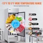 Επαγγελματικός καταψύκτης VEVOR 20,12 Cu.ft, Reach In όρθιος καταψύκτης μονή πόρτα, αυτόματη απόψυξη από ανοξείδωτο ατσάλι με 3 ρυθμιζόμενα ράφια, έλεγχος θερμοκρασίας από -13 έως 5℉ και 4 τροχούς