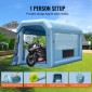 Φουσκωτός θάλαμος βαφής VEVOR, 13,1 x 9,8 x 9 ft/4 x 3 x 2,7 m Φουσκωτός θάλαμος ψεκασμού, με ισχυρό ανεμιστήρα και σύστημα φίλτρου αέρα 750 W, φορητός θάλαμος βαφής αυτοκινήτου για μοτοσικλέτα, ποδήλατο, βαφή ανταλλακτικών αυτοκινήτων