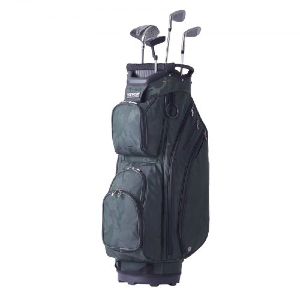 Τσάντα VEVOR Golf Cart with 14 Way Organizer Divider Top, Premium Nylon τσάντα 11 τσέπες, ανθεκτικές τσάντες γκολφ με λαβές & κάλυμμα σκόνης & αποσπώμενα λουριά για άνδρες και γυναίκες, Army Green