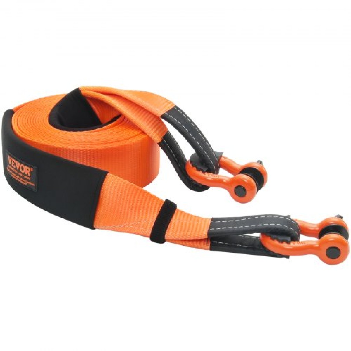 VEVOR Heavy Duty Tow Strap Recovery Kit 3" x 30 ft (MBS-36.000 lbs) Ιμάντας για βαρούλκο Tree Saver, Τριπλός ενισχυμένος βρόχος & προστατευτικά μανίκια & τσάντα αποθήκευσης, δεσμίδες D-Ring 3/4", για Truck Jeep SUV ATV