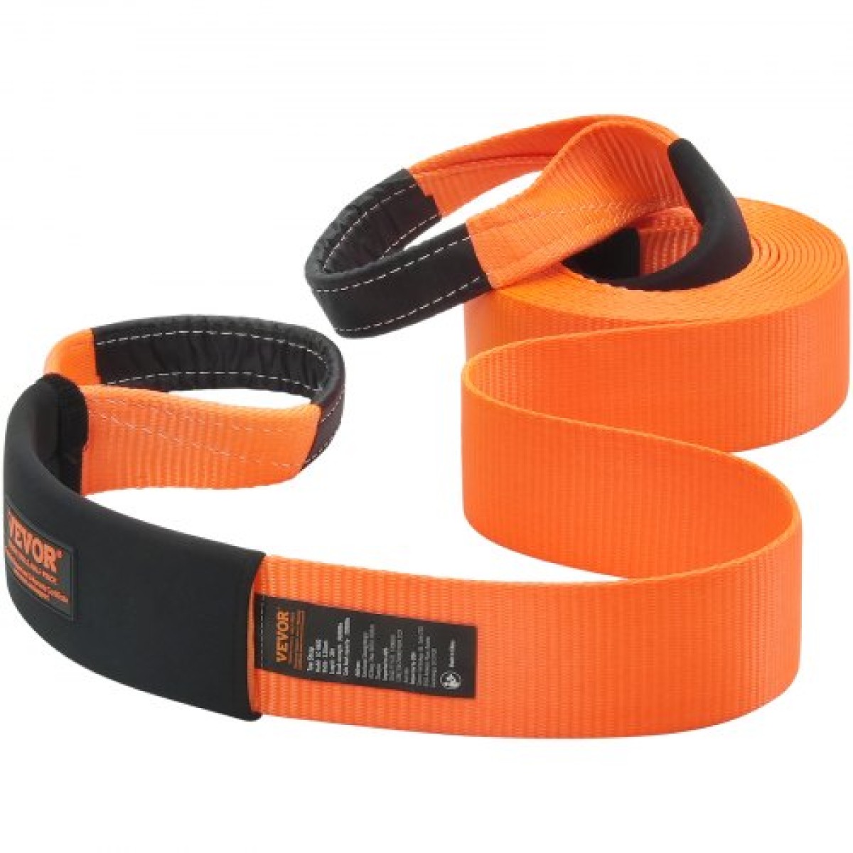 VEVOR Heavy Duty Tow Strap Recovery Kit 3" x 30 ft (MBS-36.000 lbs) Ιμάντας για βαρούλκο Tree Saver, Τριπλός ενισχυμένος βρόχος & προστατευτικά μανίκια & τσάντα αποθήκευσης, δεσμίδες D-Ring 3/4", για Truck Jeep SUV ATV