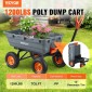 VEVOR Poly Garden Dump Cart Heavy-duty Yard Carts and Wagons 6,48 cu.ft/183,4 L 1200 lbs/544,3 kg