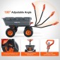 VEVOR Poly Garden Dump Cart Heavy-duty Yard Carts and Wagons 6,48 cu.ft/183,4 L 1200 lbs/544,3 kg