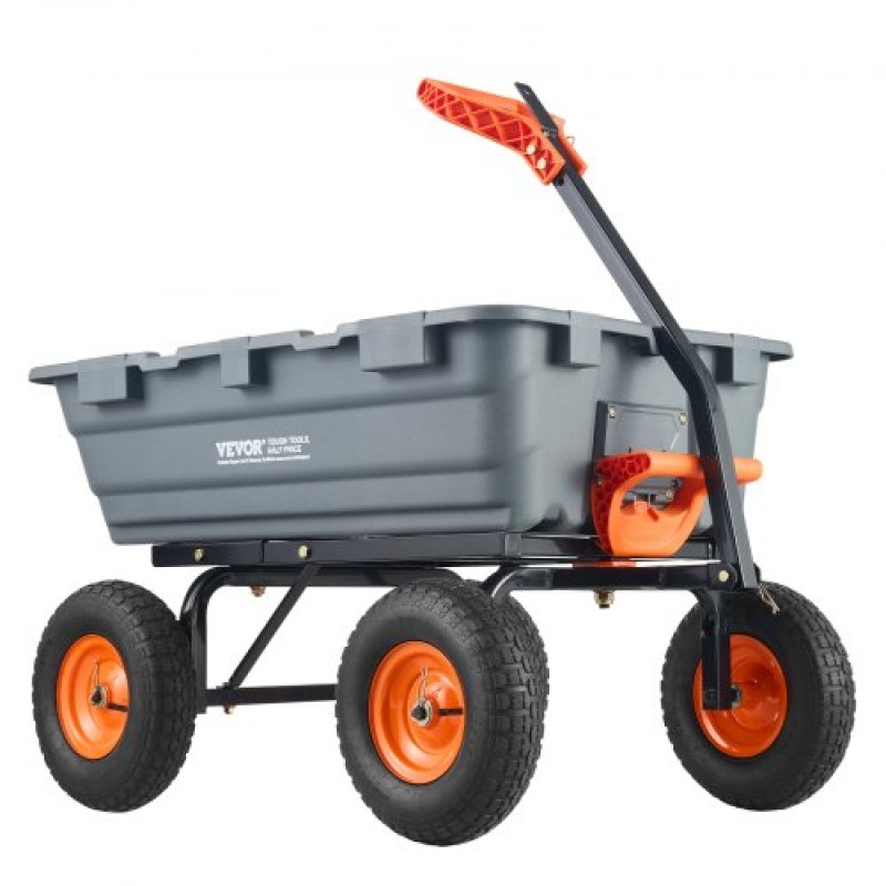 VEVOR Poly Garden Dump Cart Heavy-duty Yard Carts and Wagons 6,48 cu.ft/183,4 L 1200 lbs/544,3 kg