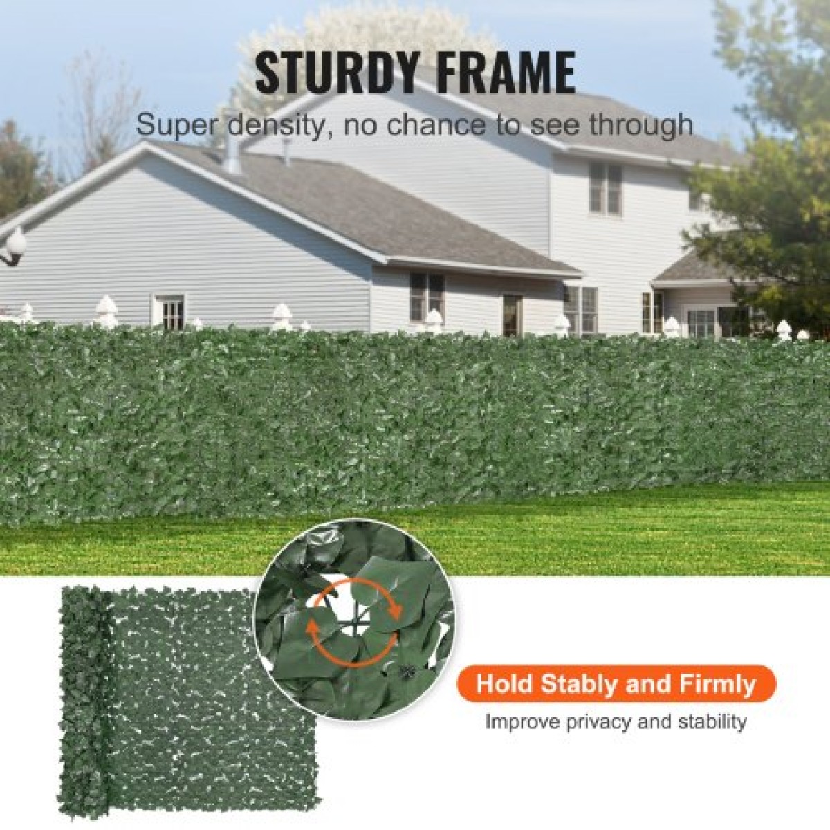 VEVOR Ivy Privacy Fence, 1500 x 2490 mm Τεχνητή πράσινη οθόνη τοίχου, Greenery Ivy Fence με ενισχυμένη άρθρωση, Faux Hedges Διακόσμηση αμπελόφυλλων για εξωτερικό κήπο, αυλή, διακόσμηση βεράντας