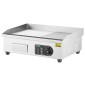 Εμπορική ηλεκτρική σχάρα VEVOR, 535 x 300 mm, 3200W, ρυθμιζόμενος έλεγχος θερμοκρασίας 50-300°C, σώμα από ανοξείδωτο ατσάλι, μισό αυλακωτό, μισό επίπεδο, με 2 σπάτουλες, 2 βούρτσες και 4 μαξιλαράκια ποδιών, για μπριζόλα, τηγανίτα