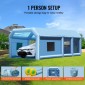 Φουσκωτός θάλαμος βαφής VEVOR, 26,2 x 14,8 x 9,8 ft/8 x 4,5 x 3 m Φουσκωτός θάλαμος ψεκασμού, με ισχυρούς φυσητήρες 950W+750W και σύστημα φίλτρου αέρα, φορητός θάλαμος βαφής αυτοκινήτου για μικρό φορτηγό, μεγάλη μοτοσικλέτα, μεσαίο SUV