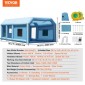 Φουσκωτός θάλαμος βαφής VEVOR, 26,2 x 14,8 x 9,8 ft/8 x 4,5 x 3 m Φουσκωτός θάλαμος ψεκασμού, με ισχυρούς φυσητήρες 950W+750W και σύστημα φίλτρου αέρα, φορητός θάλαμος βαφής αυτοκινήτου για μικρό φορτηγό, μεγάλη μοτοσικλέτα, μεσαίο SUV