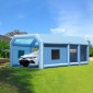 Φουσκωτός θάλαμος βαφής VEVOR, 26,2 x 14,8 x 9,8 ft/8 x 4,5 x 3 m Φουσκωτός θάλαμος ψεκασμού, με ισχυρούς φυσητήρες 950W+750W και σύστημα φίλτρου αέρα, φορητός θάλαμος βαφής αυτοκινήτου για μικρό φορτηγό, μεγάλη μοτοσικλέτα, μεσαίο SUV