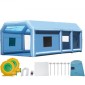 Φουσκωτός θάλαμος βαφής VEVOR, 26,2 x 14,8 x 9,8 ft/8 x 4,5 x 3 m Φουσκωτός θάλαμος ψεκασμού, με ισχυρούς φυσητήρες 950W+750W και σύστημα φίλτρου αέρα, φορητός θάλαμος βαφής αυτοκινήτου για μικρό φορτηγό, μεγάλη μοτοσικλέτα, μεσαίο SUV
