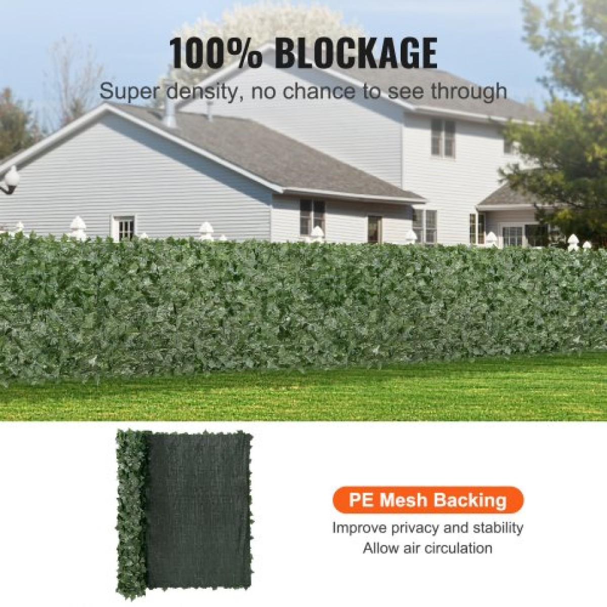 VEVOR Ivy Privacy Fence, Τεχνητή πράσινη οθόνη τοίχου 1,5 x 2,5 m, Greenery Ivy Fence με διχτυωτό πανί και ενισχυμένη άρθρωση, Faux Hedges Διακόσμηση αμπελόφυλλων για εξωτερικό κήπο, αυλή, μπαλκόνι