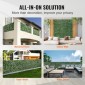 VEVOR Ivy Privacy Fence, Τεχνητή πράσινη οθόνη τοίχου 1,5 x 2,5 m, Greenery Ivy Fence με διχτυωτό πανί και ενισχυμένη άρθρωση, Faux Hedges Διακόσμηση αμπελόφυλλων για εξωτερικό κήπο, αυλή, μπαλκόνι