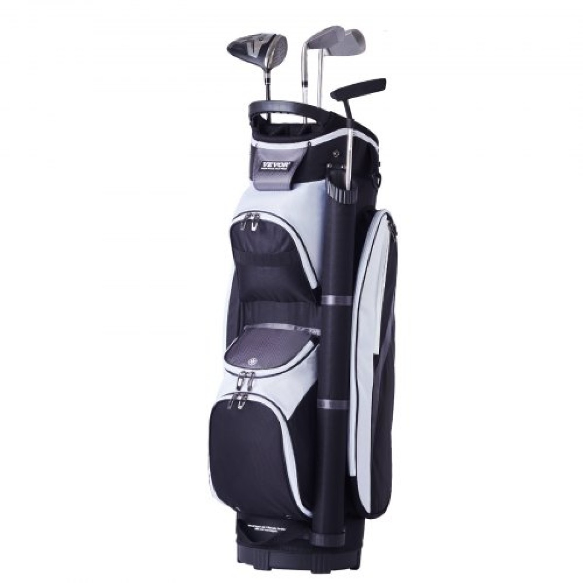 Τσάντα VEVOR Golf Cart με 14 Way Organizer Divider Top, 36" τσάντα Premium νάιλον με πολλές τσέπες, ανθεκτικές τσάντες γκολφ με λαβές & κάλυμμα σκόνης & αποσπώμενα λουριά για άνδρες και γυναίκες, μαύρο χρώμα-μπλοκ