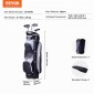 Τσάντα VEVOR Golf Cart με 14 Way Organizer Divider Top, 36" τσάντα Premium νάιλον με πολλές τσέπες, ανθεκτικές τσάντες γκολφ με λαβές & κάλυμμα σκόνης & αποσπώμενα λουριά για άνδρες και γυναίκες, μαύρο χρώμα-μπλοκ