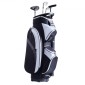 Τσάντα VEVOR Golf Cart με 14 Way Organizer Divider Top, 36" τσάντα Premium νάιλον με πολλές τσέπες, ανθεκτικές τσάντες γκολφ με λαβές & κάλυμμα σκόνης & αποσπώμενα λουριά για άνδρες και γυναίκες, μαύρο χρώμα-μπλοκ