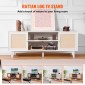 Βάση τηλεόρασης VEVOR Rattan 191cm Ντουλάπι τηλεόρασης Boho Ντουλάπι τηλεόρασης Λευκό