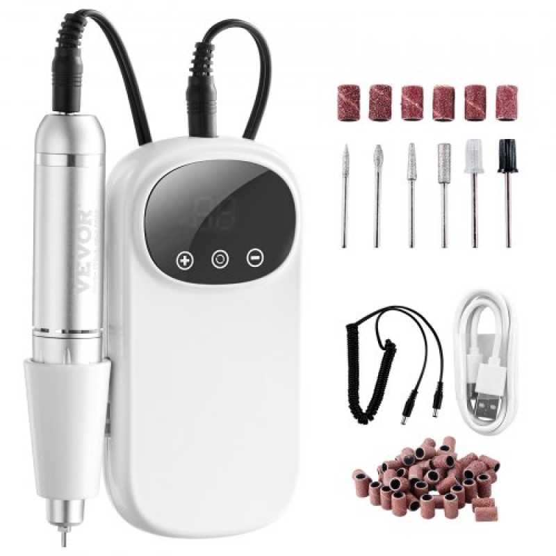VEVOR Electric Rechargeable Nail Drill 35000RPM Cordless Nail E File Machine
