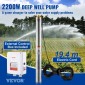 Υποβρύχια αντλία VEVOR Deep Well, 2200W 230V, 9,8 m³/h Ροή 144 m Κεφαλή, με καλώδιο 19,4 m & εξωτερικό κιβώτιο ελέγχου, Αντλίες νερού από ανοξείδωτο χάλυβα για βιομηχανική άρδευση και οικιακή χρήση, IP68 αδιάβροχο
