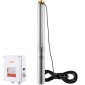 Υποβρύχια αντλία VEVOR Deep Well, 2200W 230V, 9,8 m³/h Ροή 144 m Κεφαλή, με καλώδιο 19,4 m & εξωτερικό κιβώτιο ελέγχου, Αντλίες νερού από ανοξείδωτο χάλυβα για βιομηχανική άρδευση και οικιακή χρήση, IP68 αδιάβροχο