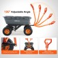 VEVOR Poly Garden Dump Cart Heavy-ty Yard Carts and Wagons 1500 lbs/680,4 kg 13"/33 cm Ελαστικά