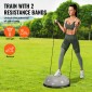 VEVOR Half Exercise Ball Trainer, 23 ιντσών Balance Ball Trainer, 660lbs Capacity Stability Ball, Yoga Ball with Resistance Bands & Foot Pump, Strength Fitness Ball for Home Gym, Full Body Workout, Γκρι