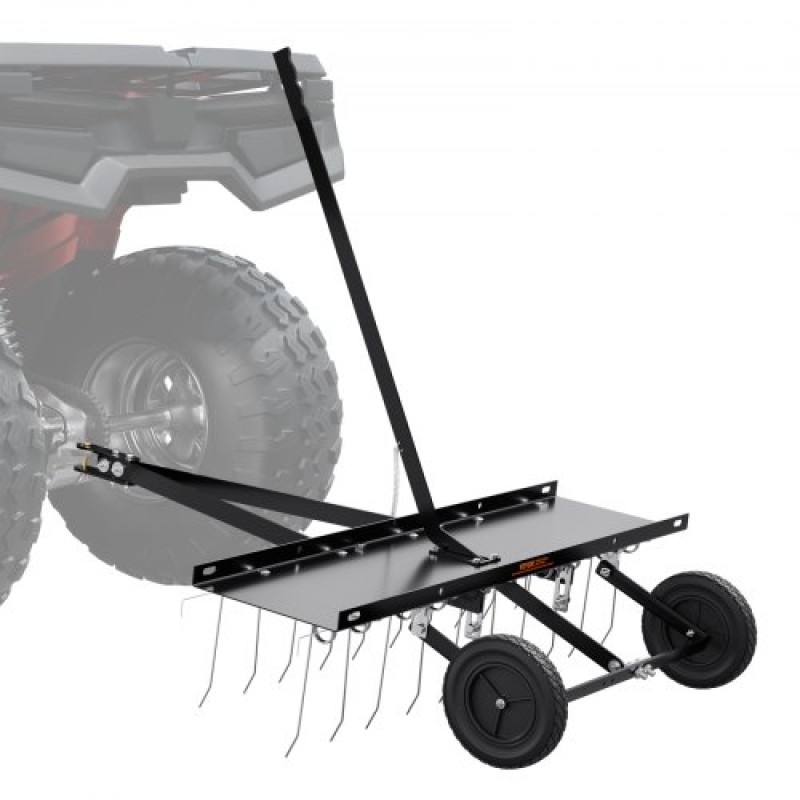 VEVOR Tow Behind Dethatcher, 40 ιντσών Row Dethatcher με 20 Spring Steel Tines, Lawn Dethatcher Rake για ATV ή Mower, Tow Behind Lawn Rake with Lift Handle for Garden Farm Grass