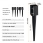 VEVOR Fence Post Anchor Ground Spike, 6 πακέτο 24 x 4 x 4 ίντσες εξωτερική διάμετρος (εσωτερική διάμετρος 3,5 x 3,5 ίντσες), μεταλλική μαύρη σκόνη με επίστρωση πάσσαλου, για κιγκλίδωμα κήπου κατάστρωμα γραμματοκιβωτίου