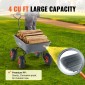 VEVOR Dump Cart, Poly Garden Dump Cart με εύκολο στη συναρμολόγηση ατσάλινο σκελετό, Dump wagon με 2-σε-1 Convertible λαβή, Utility Wheelbarrow 600 lbs, Ελαστικά 10 ιντσών