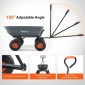 VEVOR Dump Cart, Poly Garden Dump Cart με εύκολο στη συναρμολόγηση ατσάλινο σκελετό, Dump wagon με 2-σε-1 Convertible λαβή, Utility Wheelbarrow 600 lbs, Ελαστικά 10 ιντσών