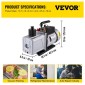 Αντλία κενού VEVOR Μονοστάδιο 340 L/min (12CFM) Θύρα εισόδου 1/4