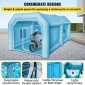 Φουσκωτή σκηνή VEVOR, 13 x 8 x 7 ft φουσκωτό θάλαμο ψεκασμού προσαρμοσμένη σκηνή, φουσκωτή σκηνή θαλάμου βαφής Σταθμός εργασίας 210D Oxford Fabric με 2 φυσητήρες