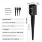 VEVOR Fence Post Anchor Ground Spike, 4 πακέτο 24 x 4 x 4 ίντσες εξωτερική διάμετρος (εσωτερική διάμετρος 3,5 x 3,5 ίντσες), μεταλλική μαύρη σκόνη με επίστρωση πάσσαλου, για κιγκλίδωμα κήπου κατάστρωμα γραμματοκιβωτίου