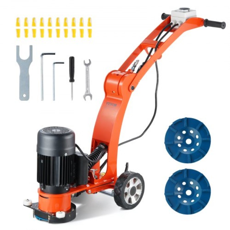 Μύλος δαπέδου σκυροδέματος VEVOR 7"/17,8 cm Walk-Behind Polisher 2,0HP Adjustable Machine