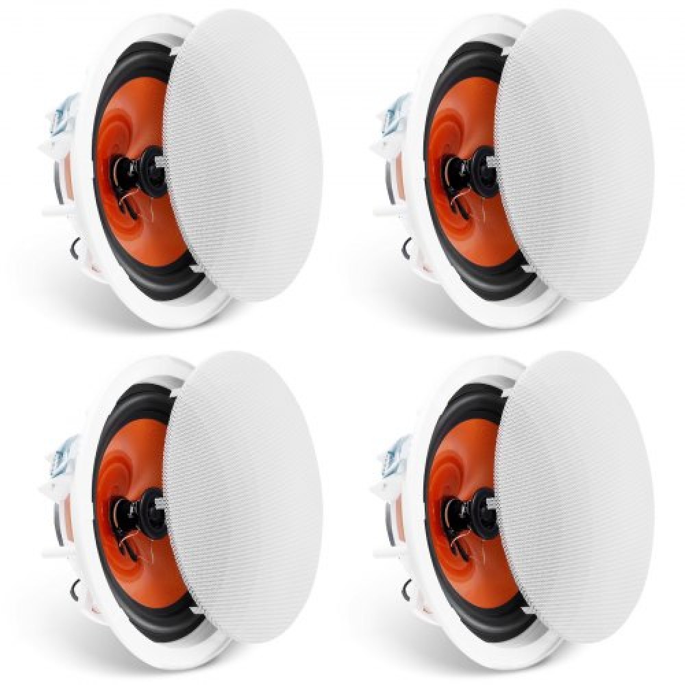 VEVOR 4PCs 8 in Ceiling Speakers 100W Flush Mount Ceiling & in-Wall Speakers