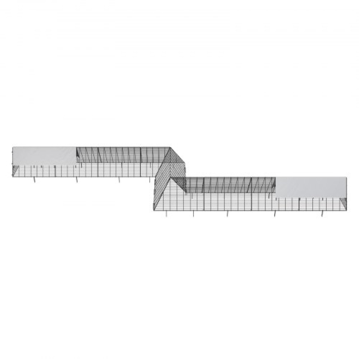 VEVOR Chicken Tunnels, 287 x 78,7 x 24,2 inch (LxWxH) Chicken Tunnels for Yard, Portable Chicken Tunnels for Outside with Corner Frames, 2 Set, Κατάλληλο για κοτόπουλα, πάπιες, κουνέλια