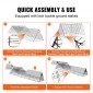 VEVOR Chicken Tunnels, 287 x 78,7 x 24,2 inch (LxWxH) Chicken Tunnels for Yard, Portable Chicken Tunnels for Outside with Corner Frames, 2 Set, Κατάλληλο για κοτόπουλα, πάπιες, κουνέλια